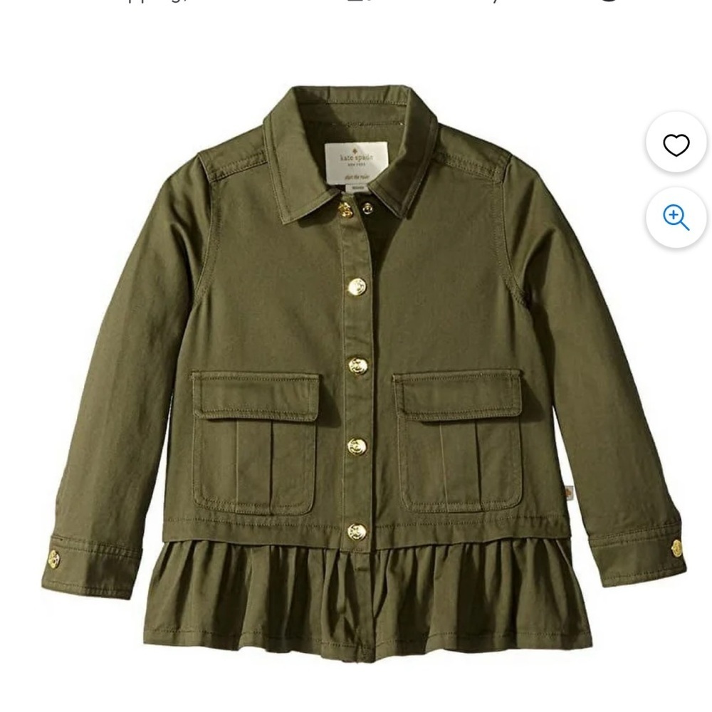 Kate Spade Girls Ruffle Field Coat - Picture 1 of 7